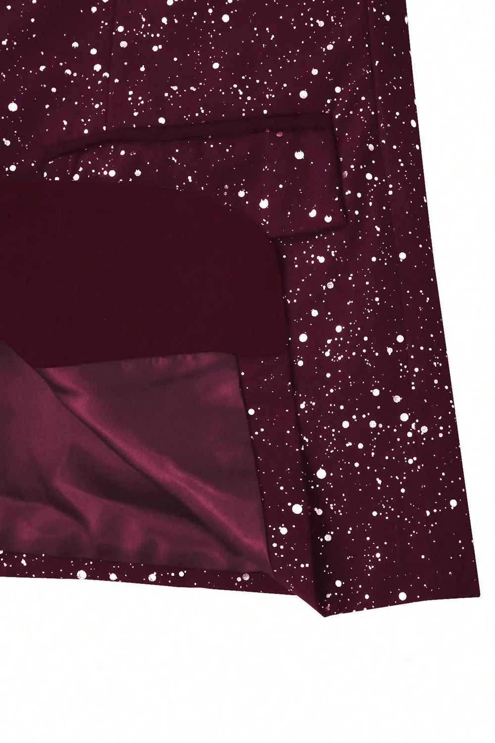 2 Piece Glitter Black Shawl Lapel Slim Fit Men's Suits - Image 9