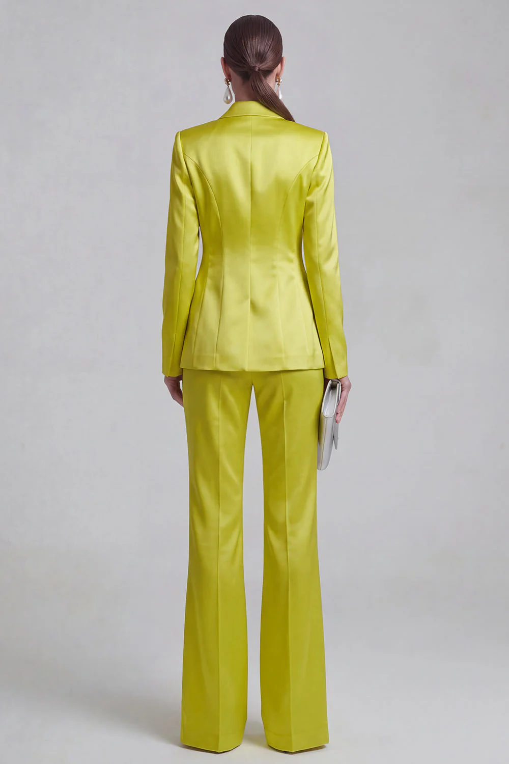 Blue 2 Piece Peak Lapel Double Breasted Women Suits - Image 14