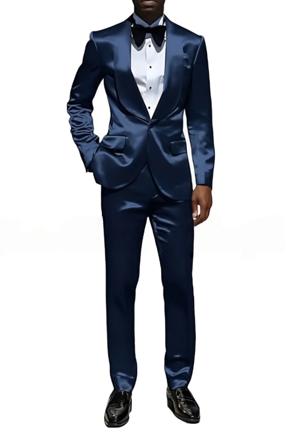Champagne 2 Piece Shawl Lapel One Button Men's Suits - Image 12