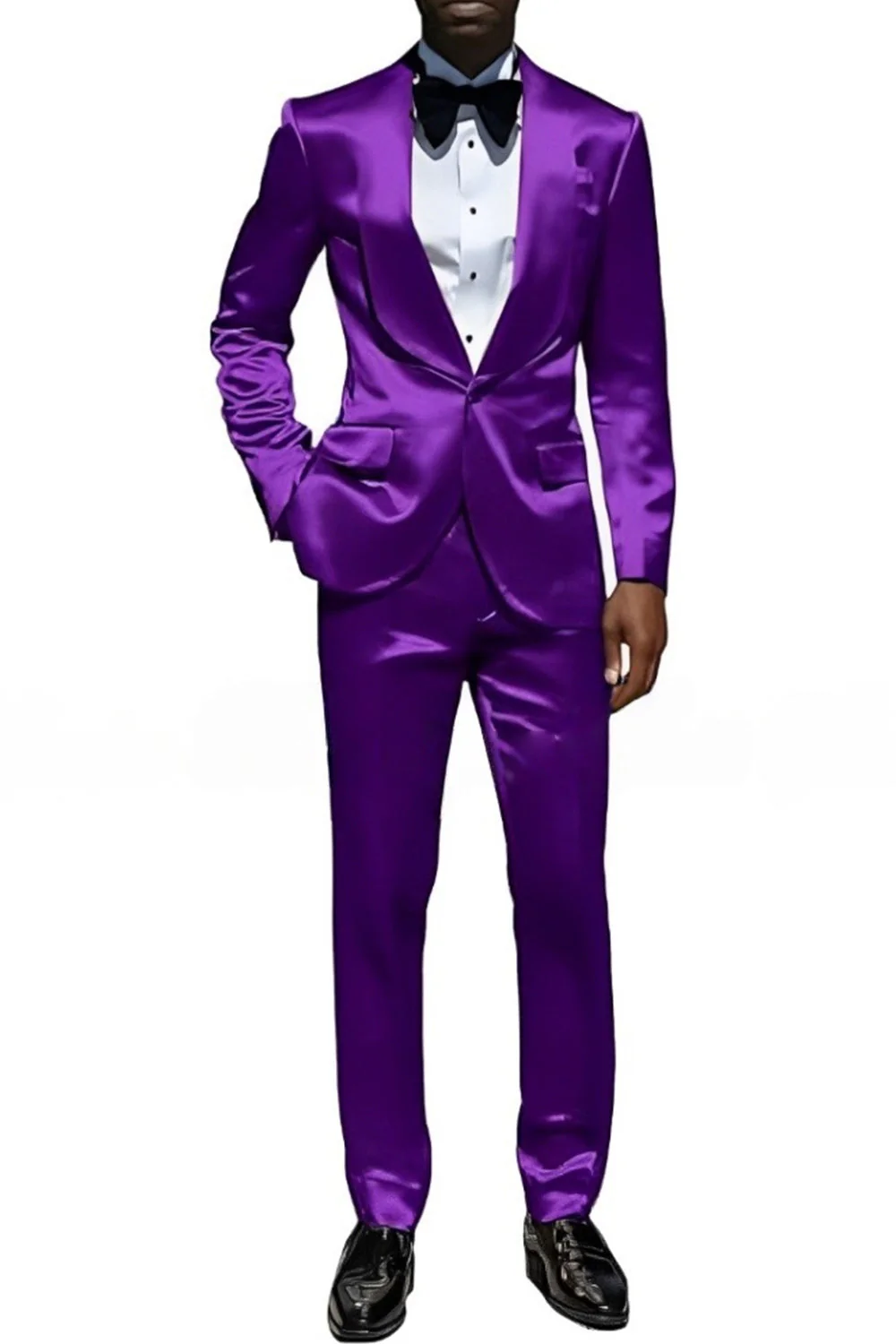 Champagne 2 Piece Shawl Lapel One Button Men's Suits - Image 14