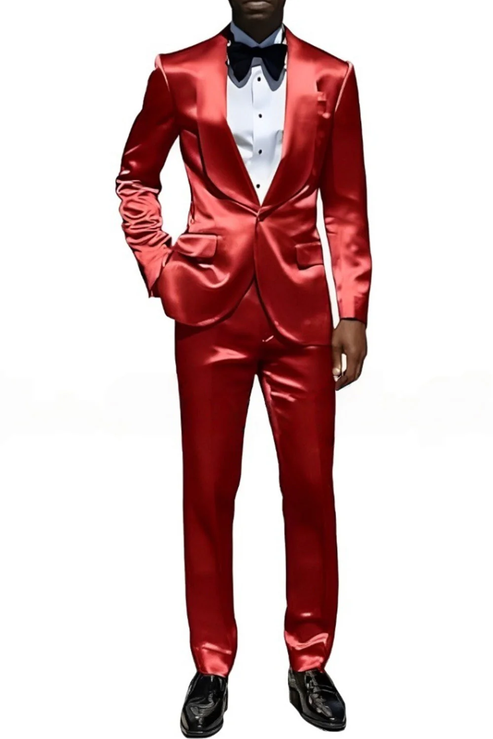 Champagne 2 Piece Shawl Lapel One Button Men's Suits - Image 15
