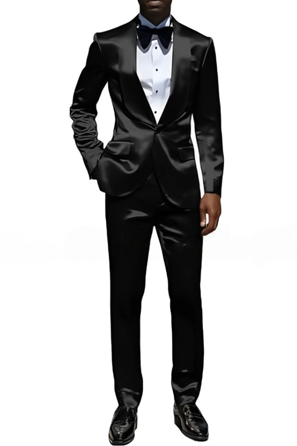 Champagne 2 Piece Shawl Lapel One Button Men's Suits - Image 2