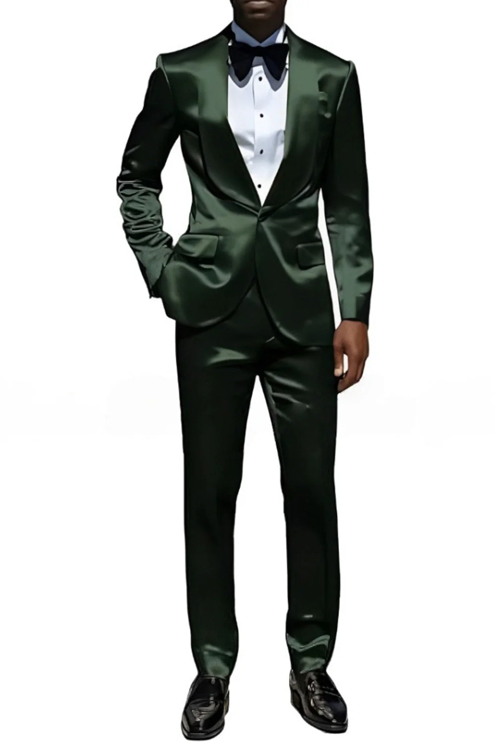Champagne 2 Piece Shawl Lapel One Button Men's Suits - Image 5
