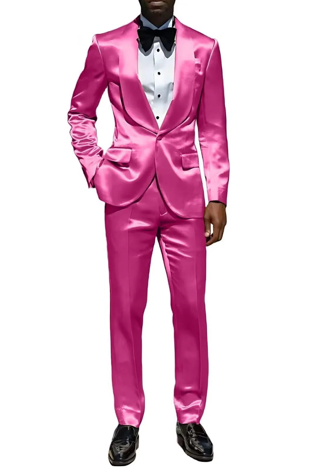 Champagne 2 Piece Shawl Lapel One Button Men's Suits - Image 6