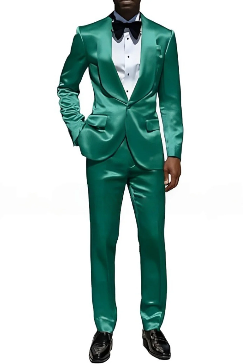 Champagne 2 Piece Shawl Lapel One Button Men's Suits - Image 7