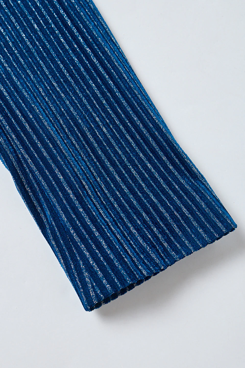 2-Piece Ink Blue Velvet Striped Women Prom Suits - Image 10