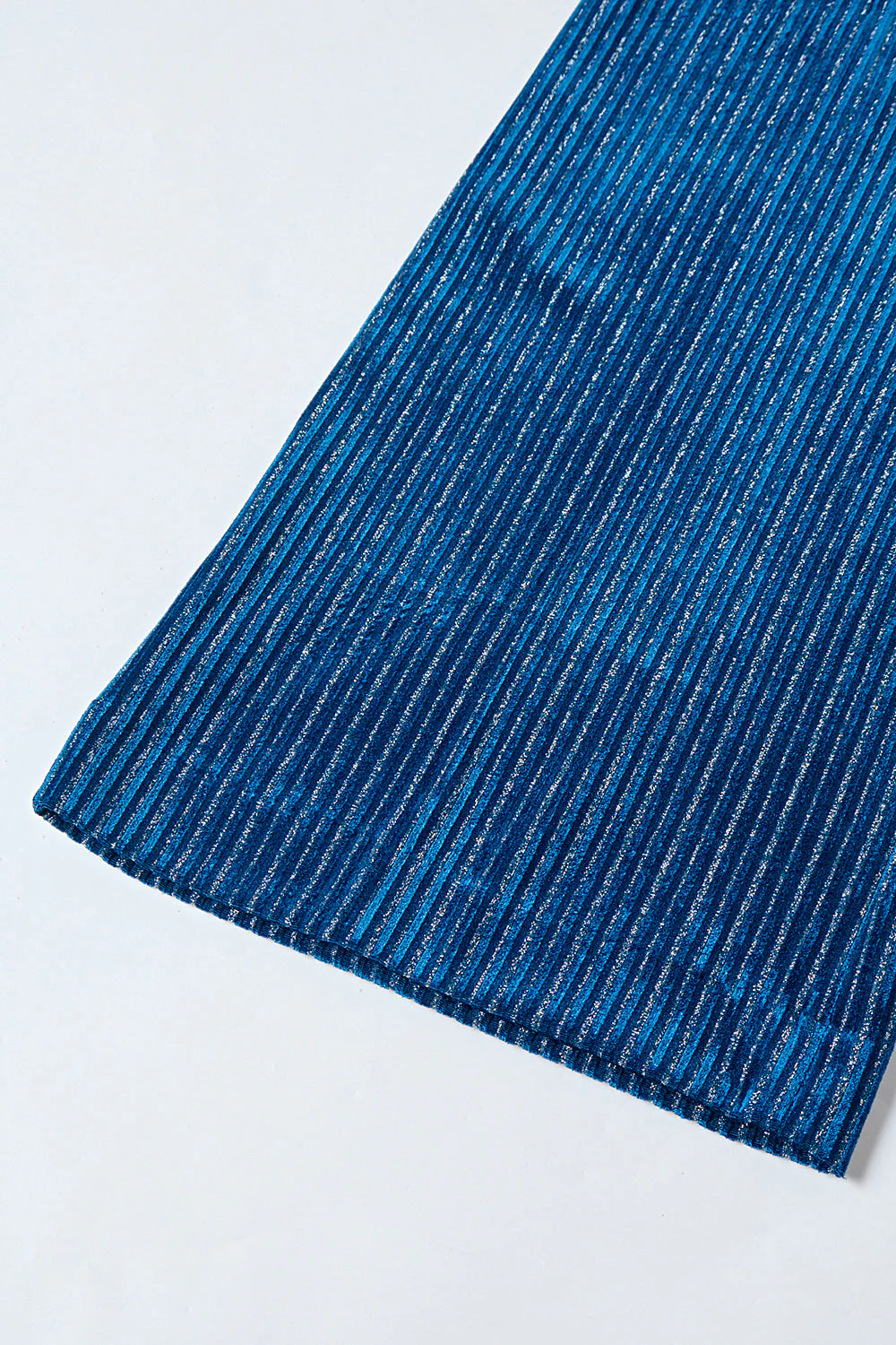 2-Piece Ink Blue Velvet Striped Women Prom Suits - Image 13