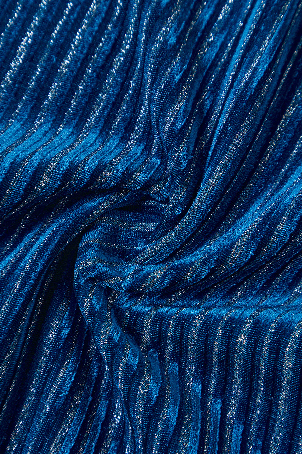 2-Piece Ink Blue Velvet Striped Women Prom Suits - Image 14