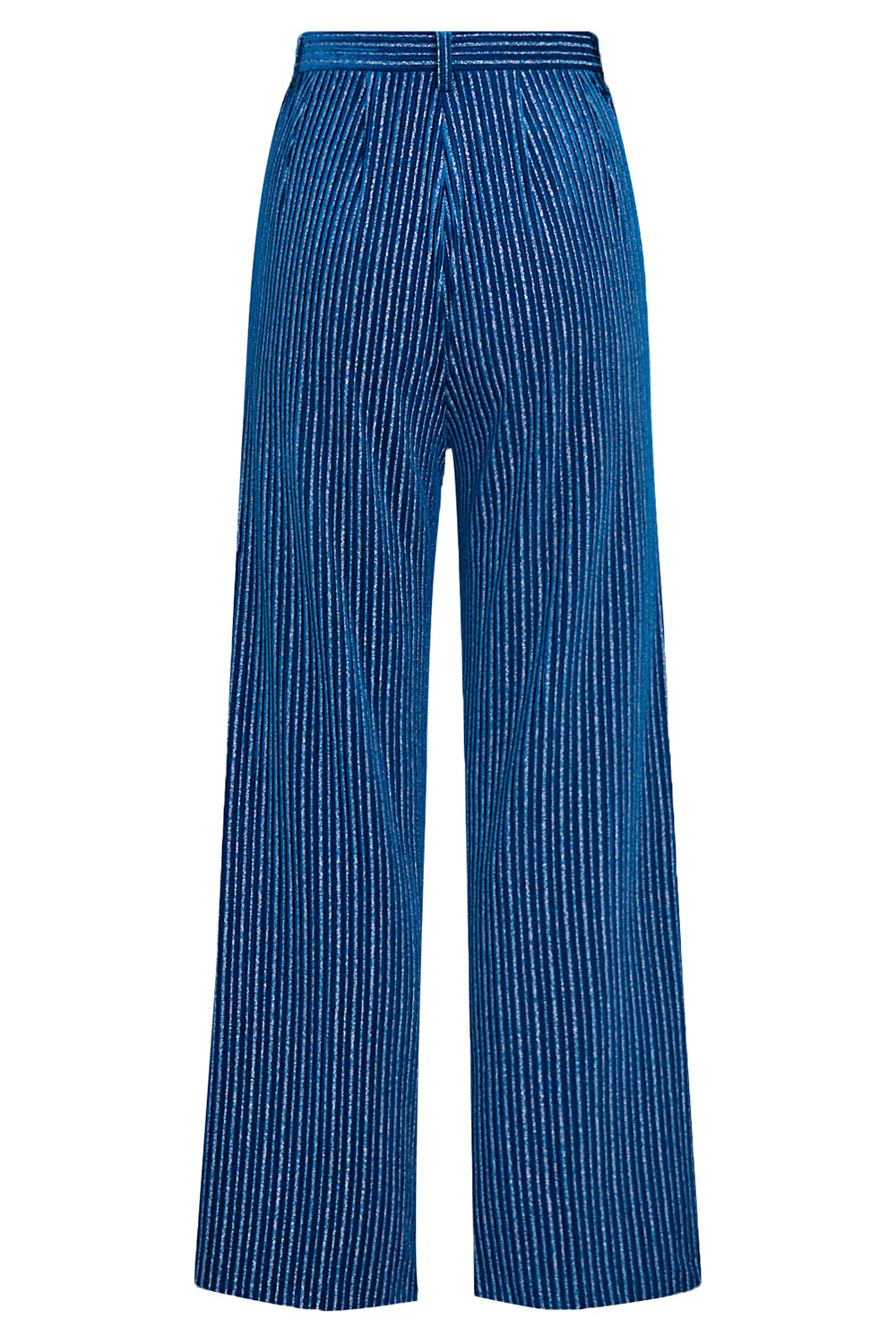 2-Piece Ink Blue Velvet Striped Women Prom Suits - Image 6