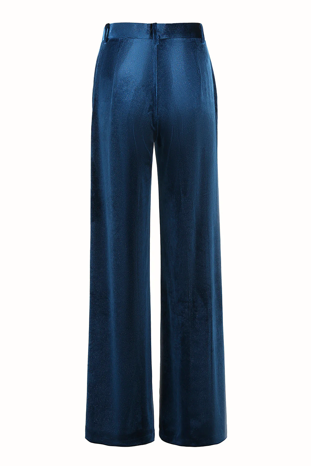 2-Piece Peacock Blue Velvet Notched Lapel Women's Suits - Image 8