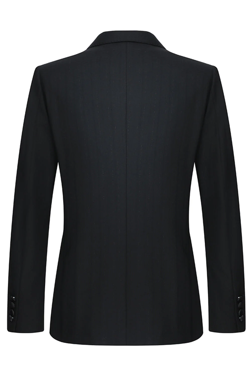 2 Piece Peak Lapel Double Breasted Black Men's Party Suits - Image 3
