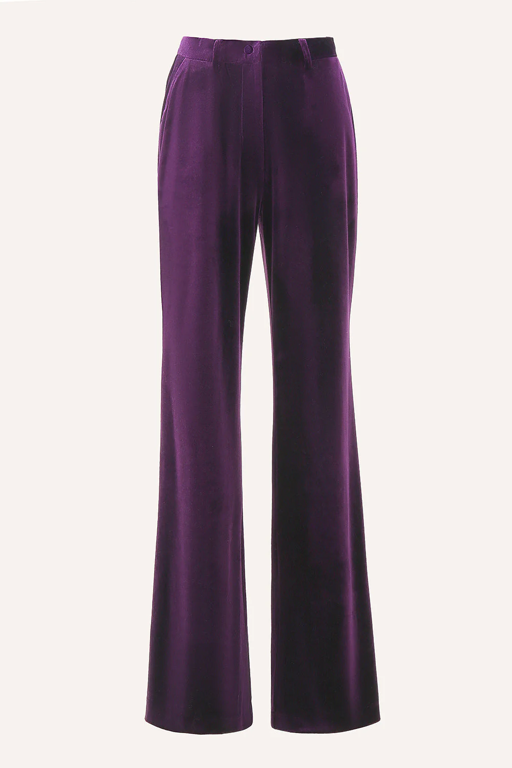 2 Piece Plum Velvet Peak Lapel Single Breasted Women's Suits - Image 7
