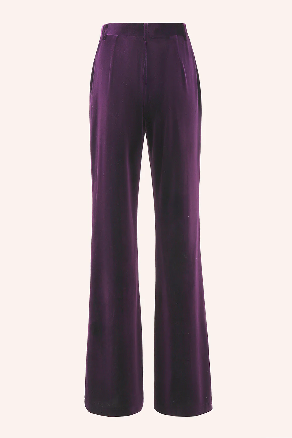 2 Piece Plum Velvet Peak Lapel Single Breasted Women's Suits - Image 8