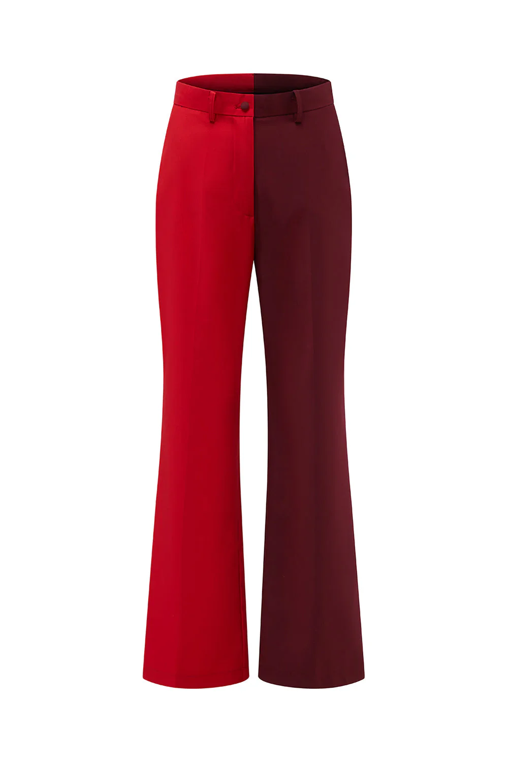 2-Piece Red Patchwork Notched Lapel Women Prom Suits with Belt - Image 5