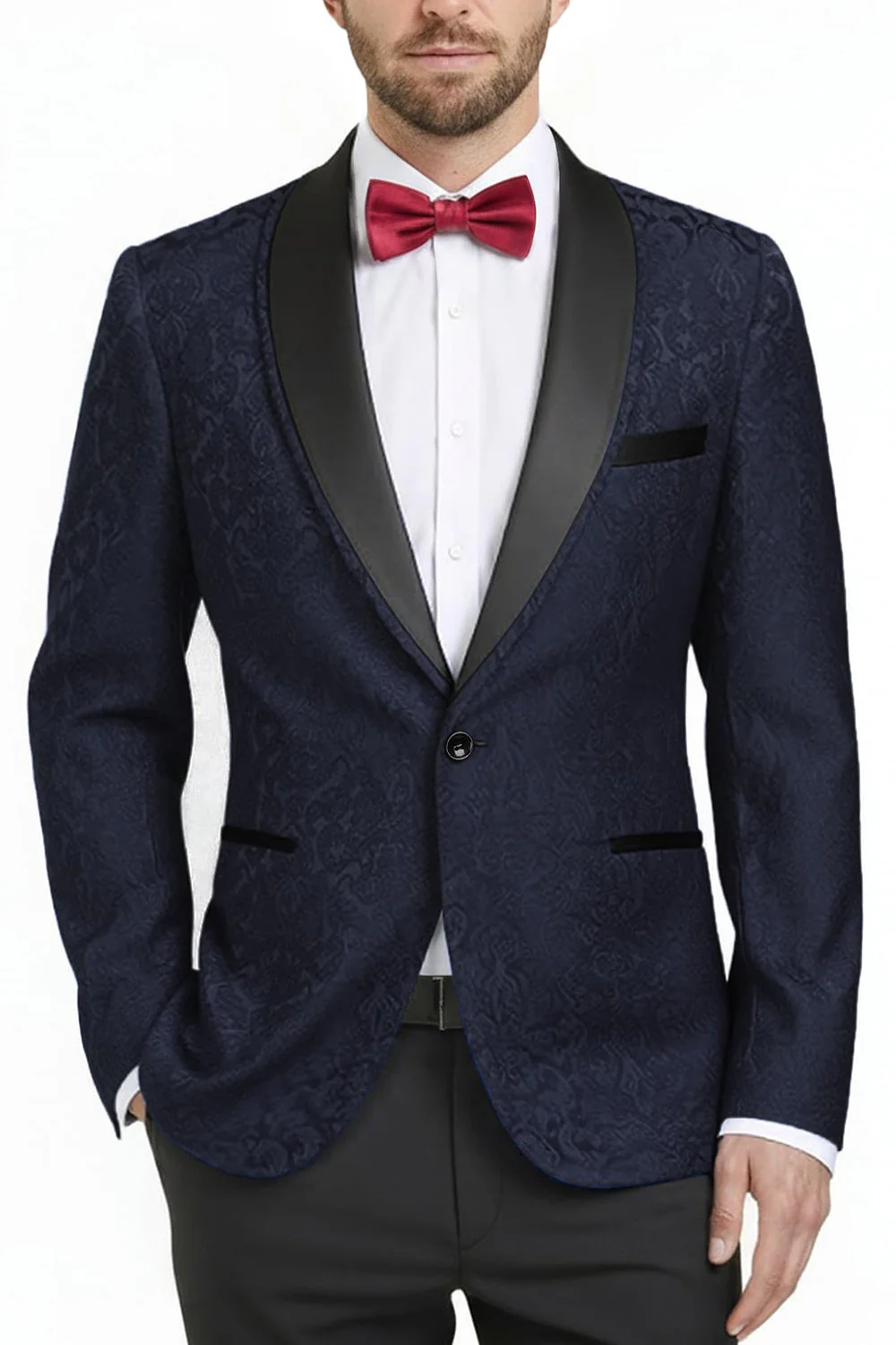 2 Piece Royal Blue Shawl Lapel One Button Men's Suits - Image 10