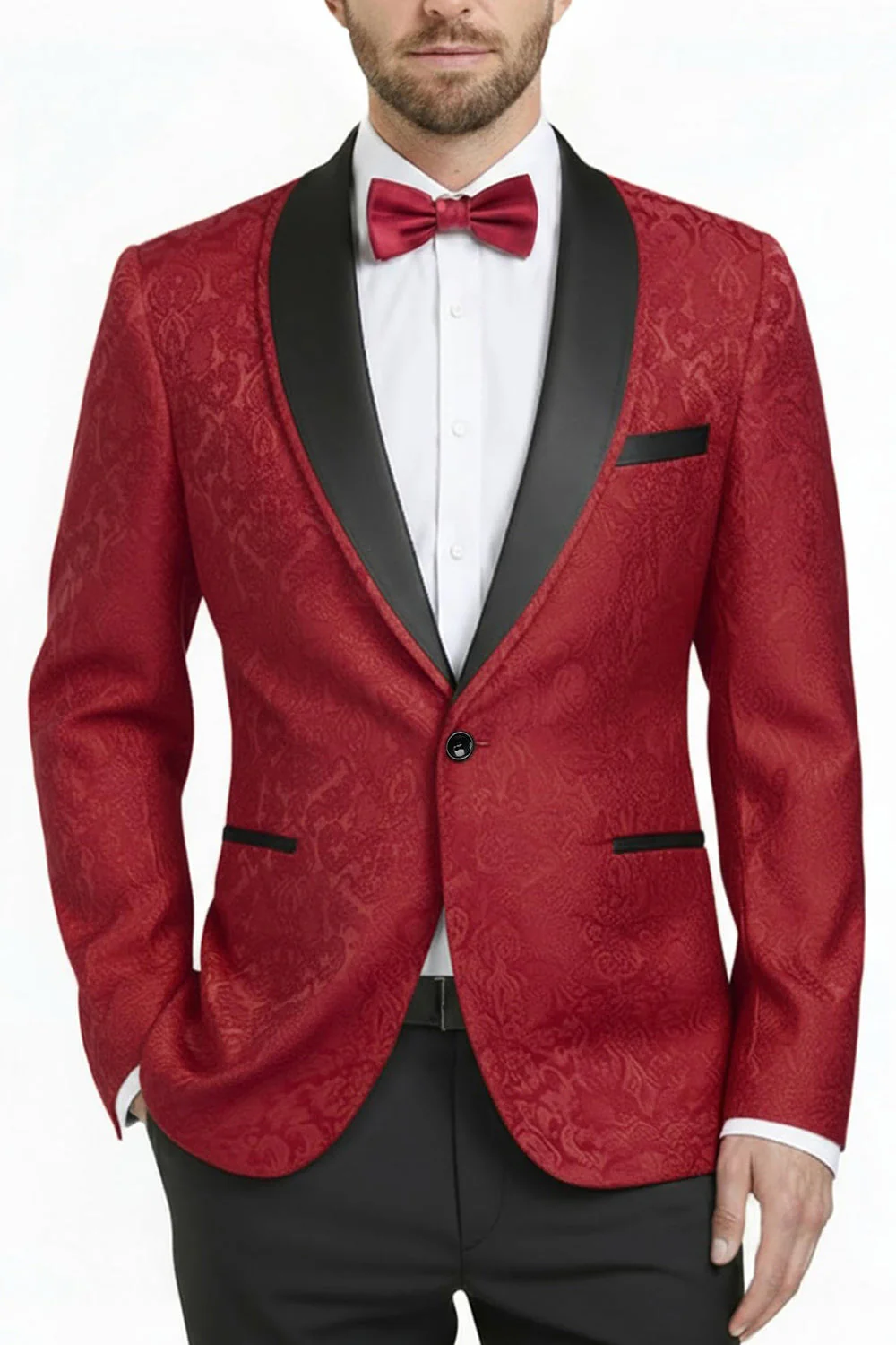 2 Piece Royal Blue Shawl Lapel One Button Men's Suits - Image 12