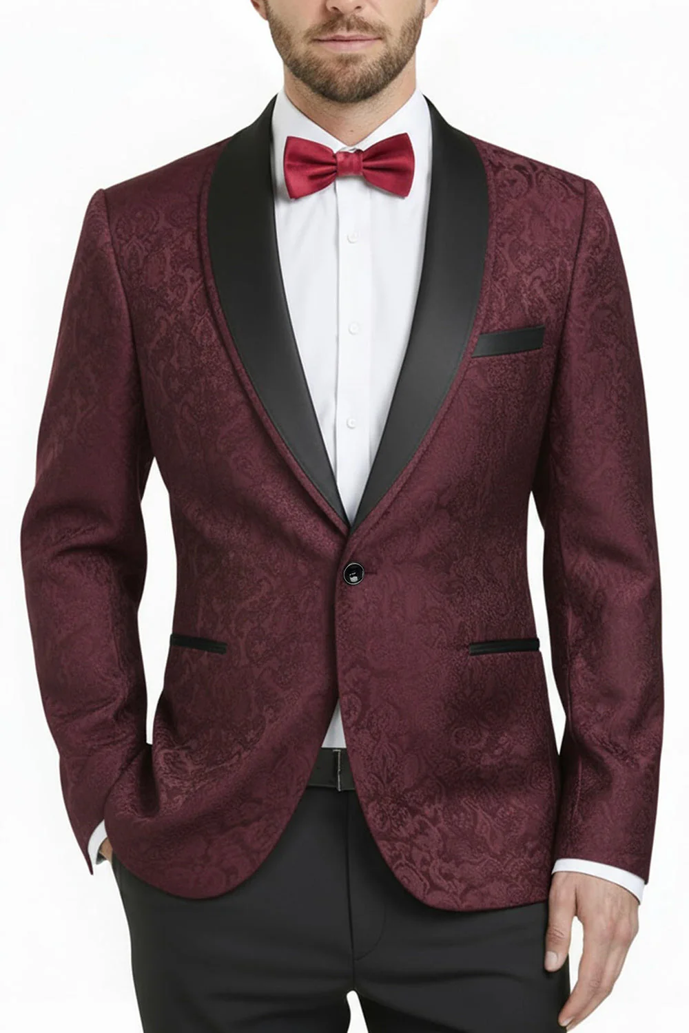 2 Piece Royal Blue Shawl Lapel One Button Men's Suits - Image 6