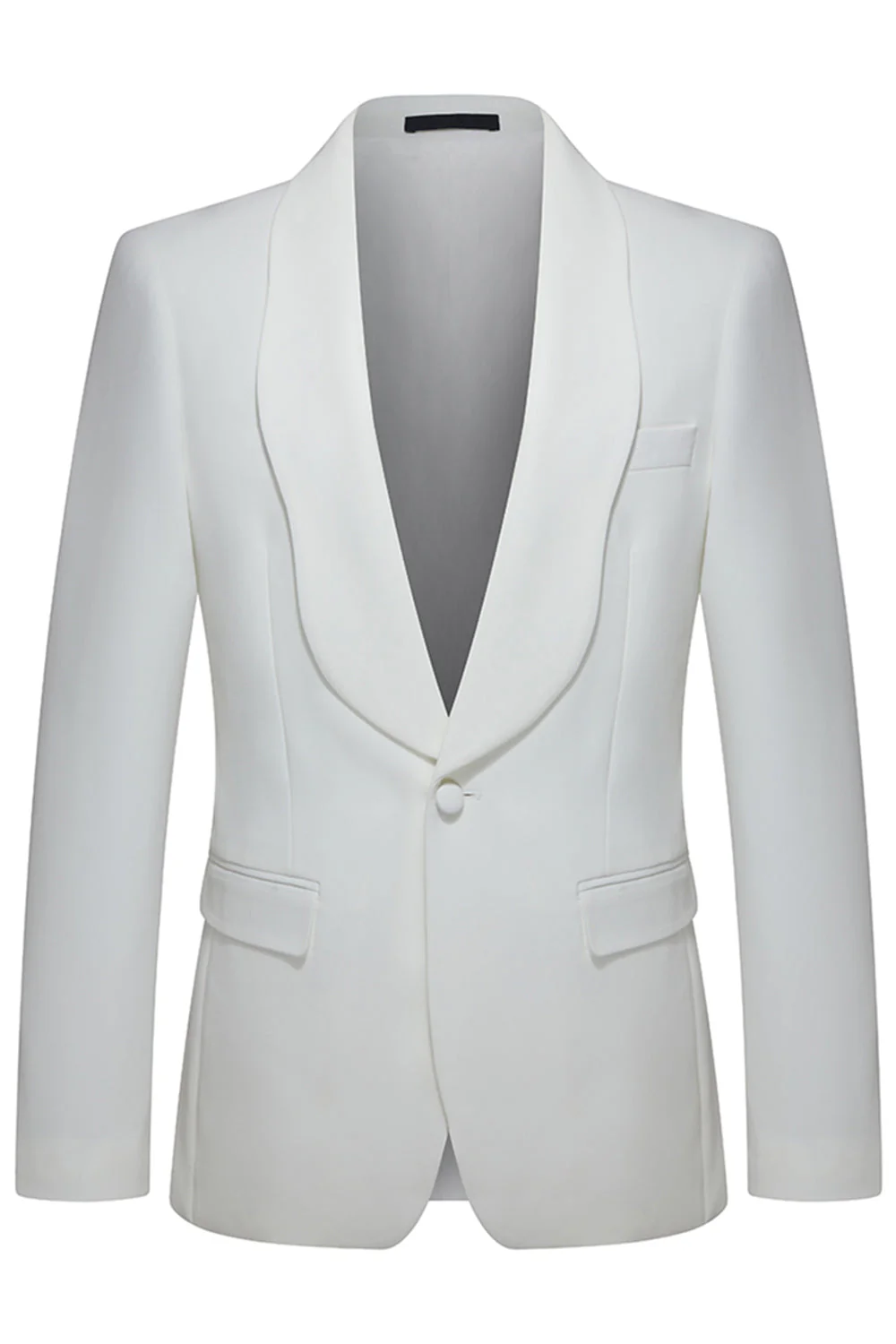 2 Piece White Shawl Lapel Men's Wedding Suits - Image 2