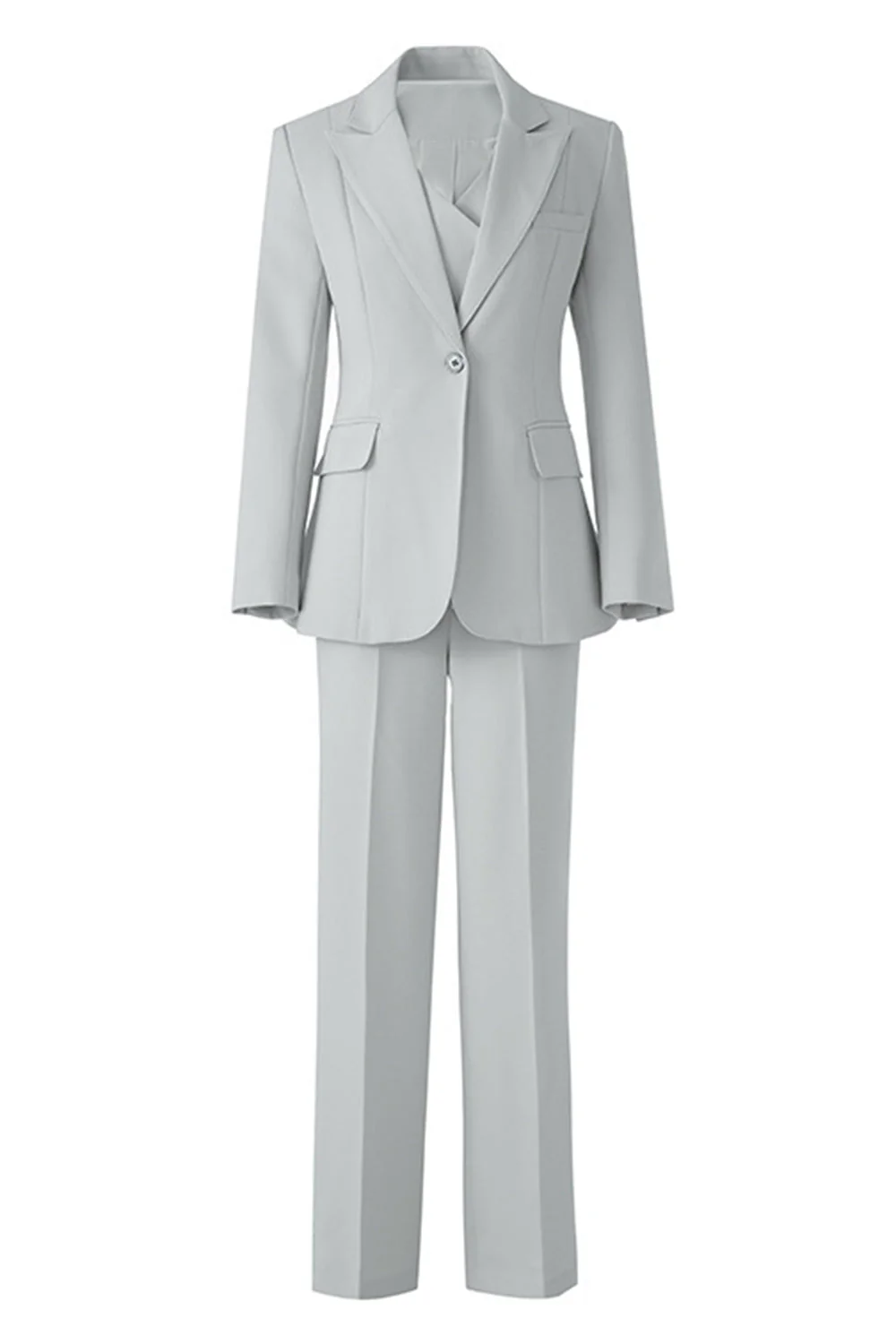 3-Piece Black One Button Women's Prom Suits - Image 10