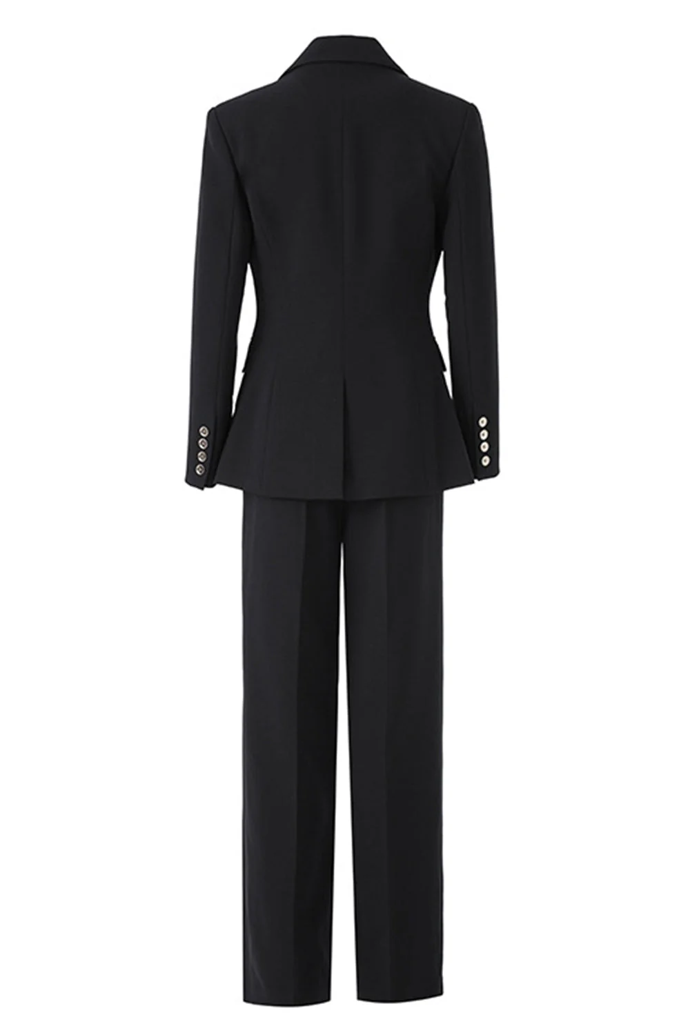3-Piece Black One Button Women's Prom Suits - Image 2