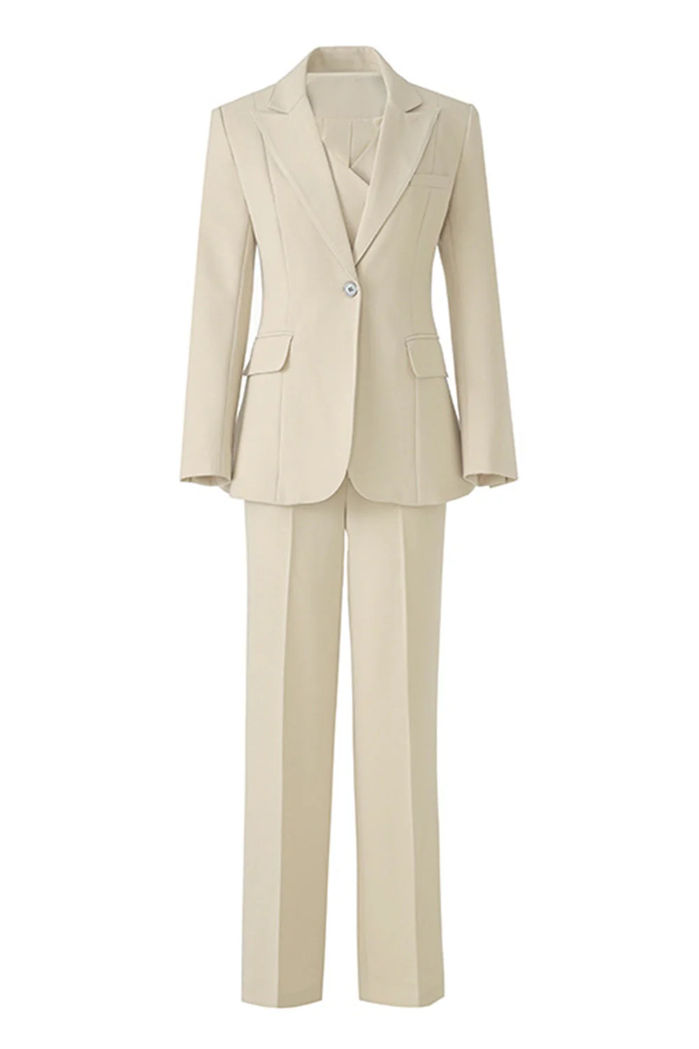 3-Piece Black One Button Women's Prom Suits - Image 7