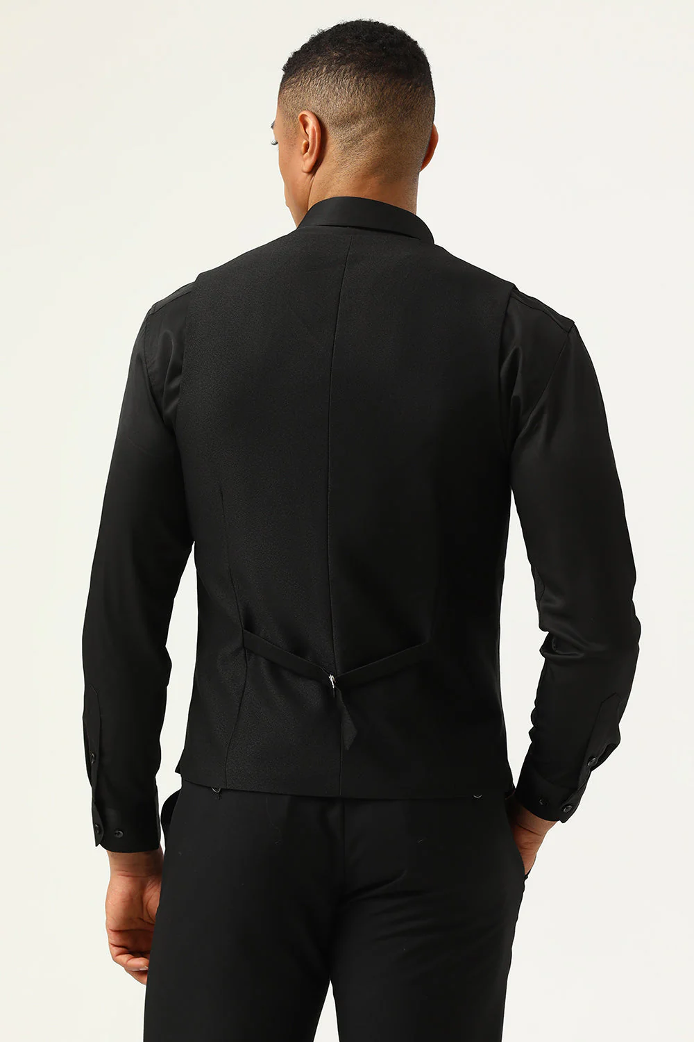 3 Piece Black Red Shawl Lapel Men's Prom Suits - Image 6