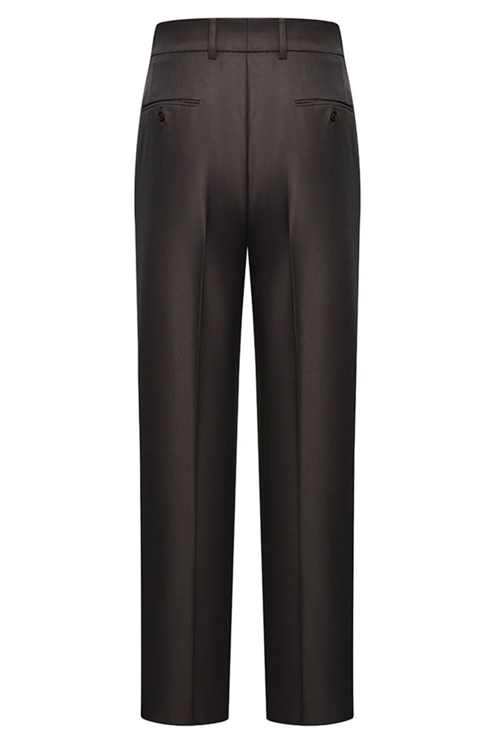 3 Piece Notched Lapel One Button Coffee Men's Suits - Image 7