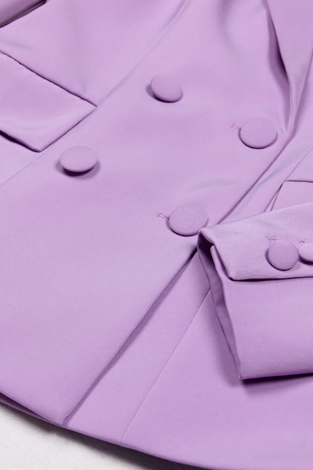 3-Piece Purple Peak Lapel Double Breasted Women Prom Suits - Image 3