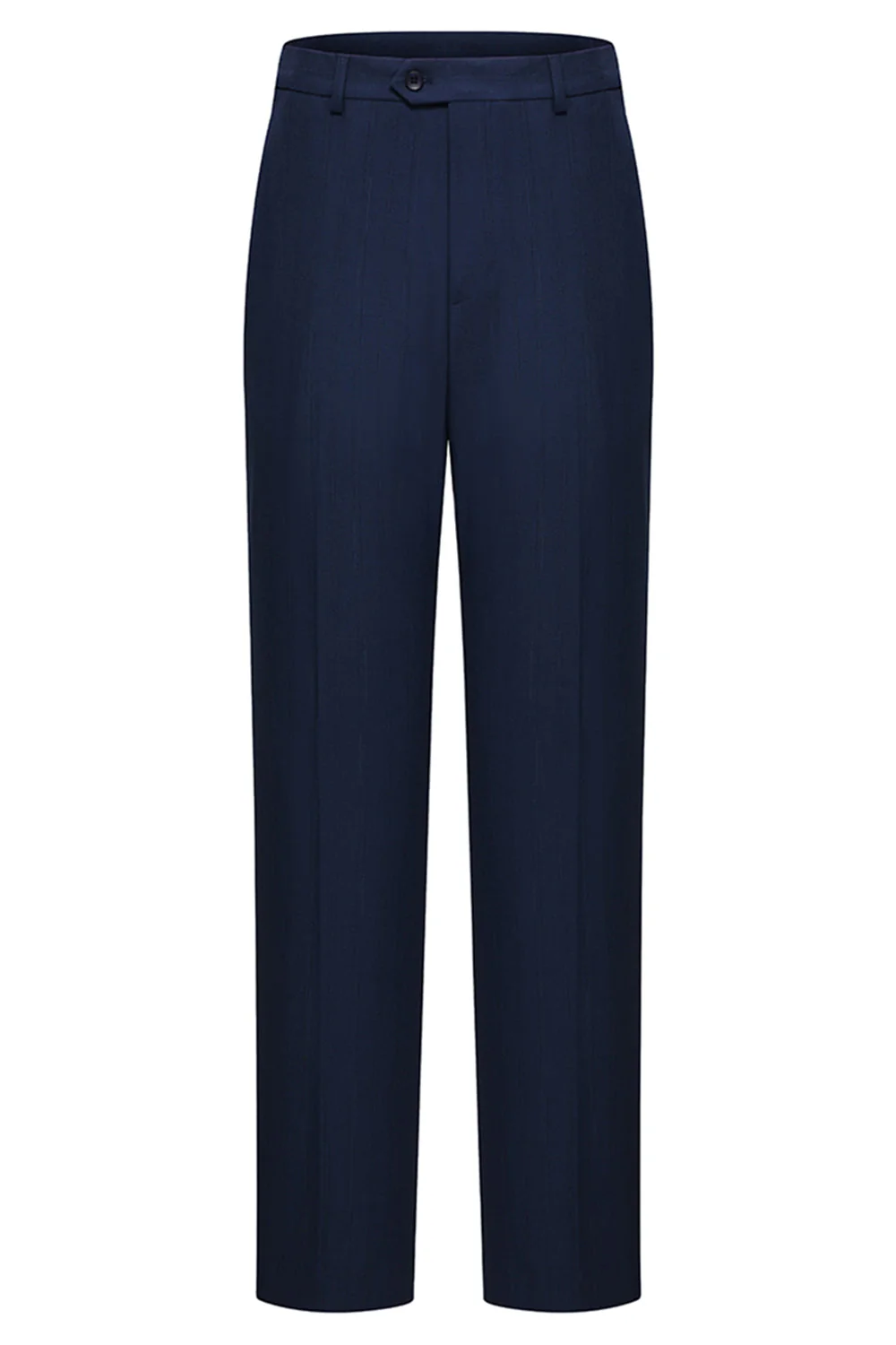 3 Piece Single Breasted Slim Fit Peak Lapel Men's Navy Suits - Image 8