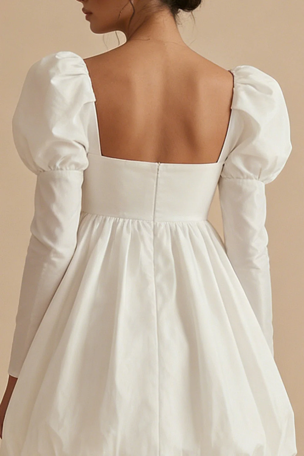 A-Line Square Neck Long Sleeves Graduation Dress - Image 5