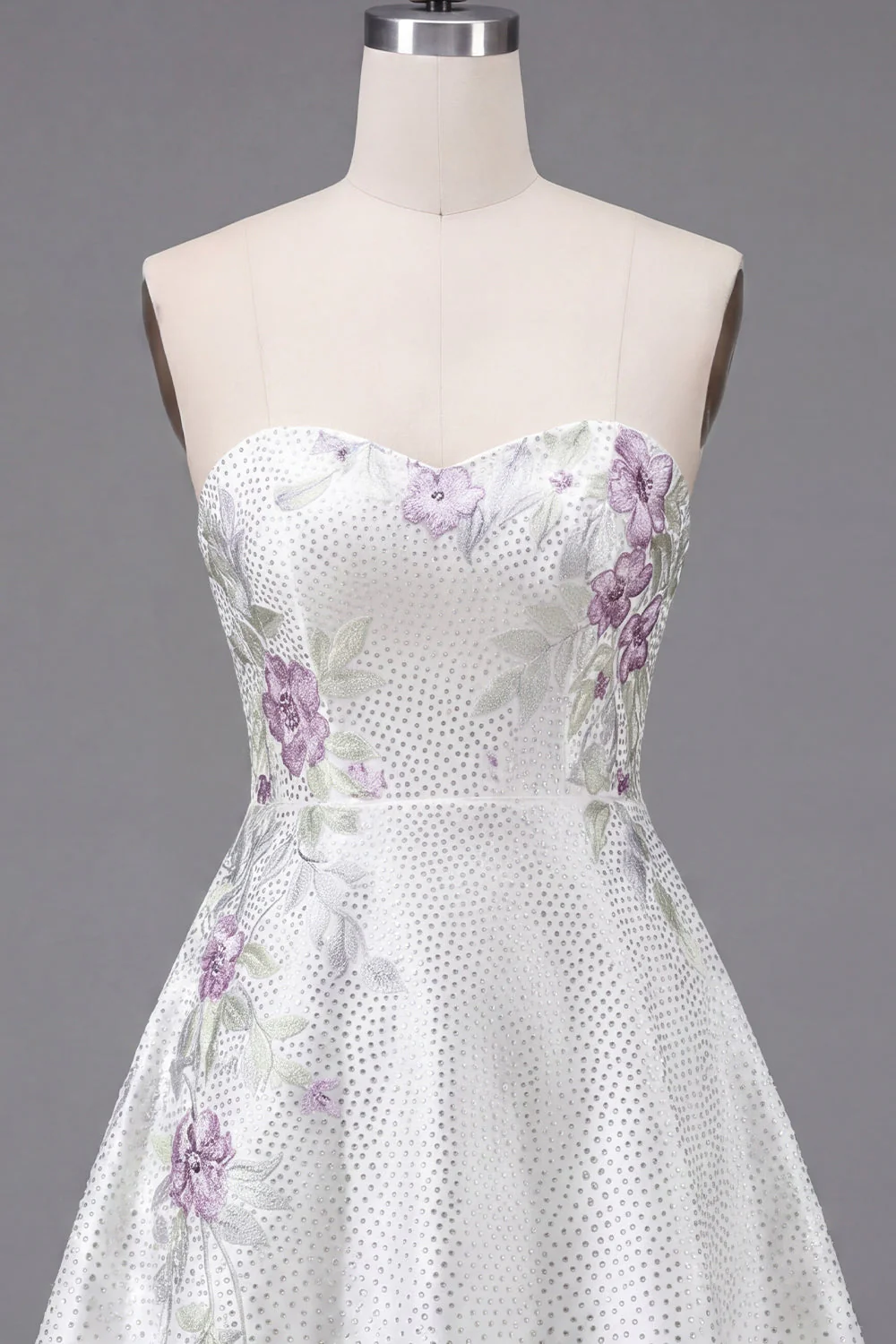Sweetheart White A-Line Cocktail Dress with Beading - Image 5