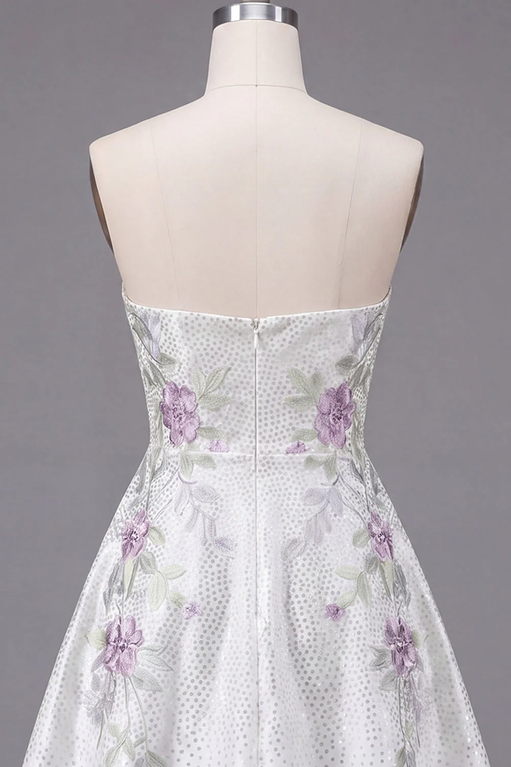 Sweetheart White A-Line Cocktail Dress with Beading - Image 6