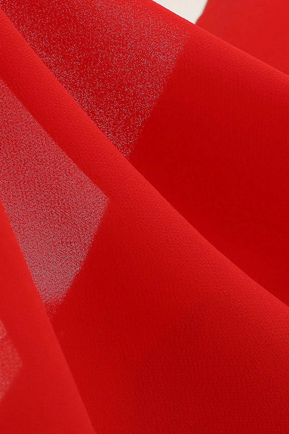 A Line V Neck Red Vintage Dress with Short Sleeves - Image 5