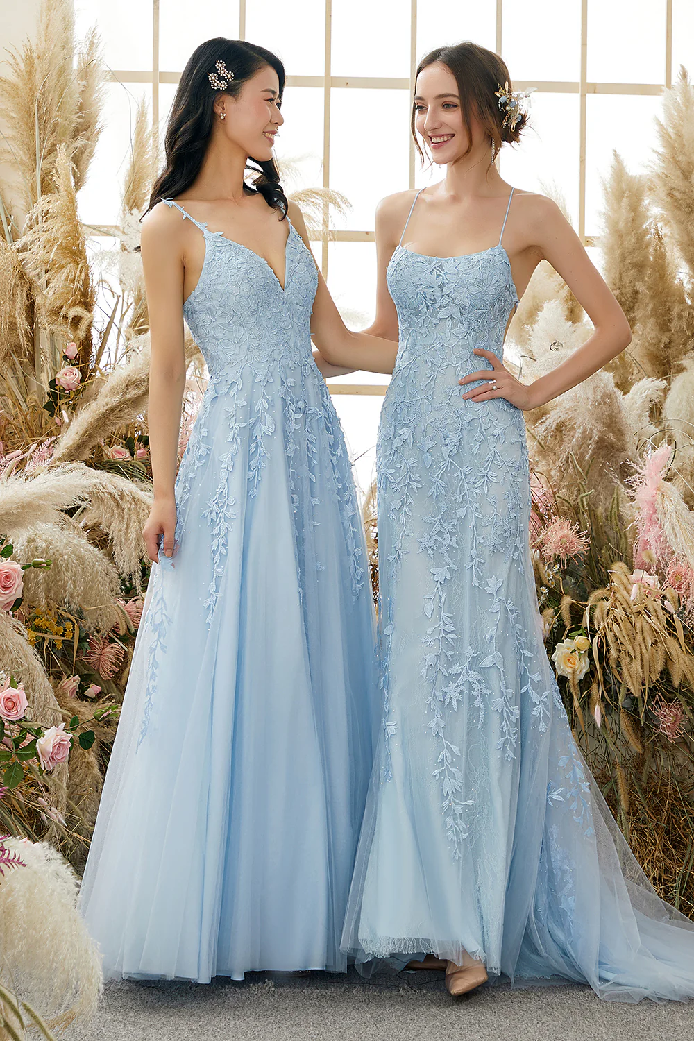 Appliques PurpleTulle Prom Dress - Image 11