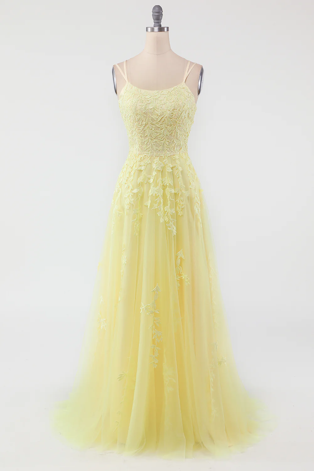 Appliques PurpleTulle Prom Dress - Image 14