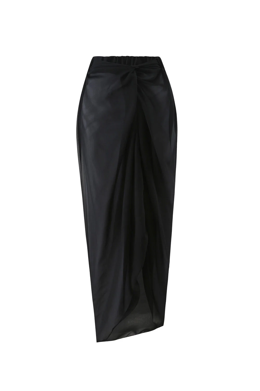 Black 2 Piece One Shoulder Appliqued Butterfly Swimsuit with Beach Dress - Image 5