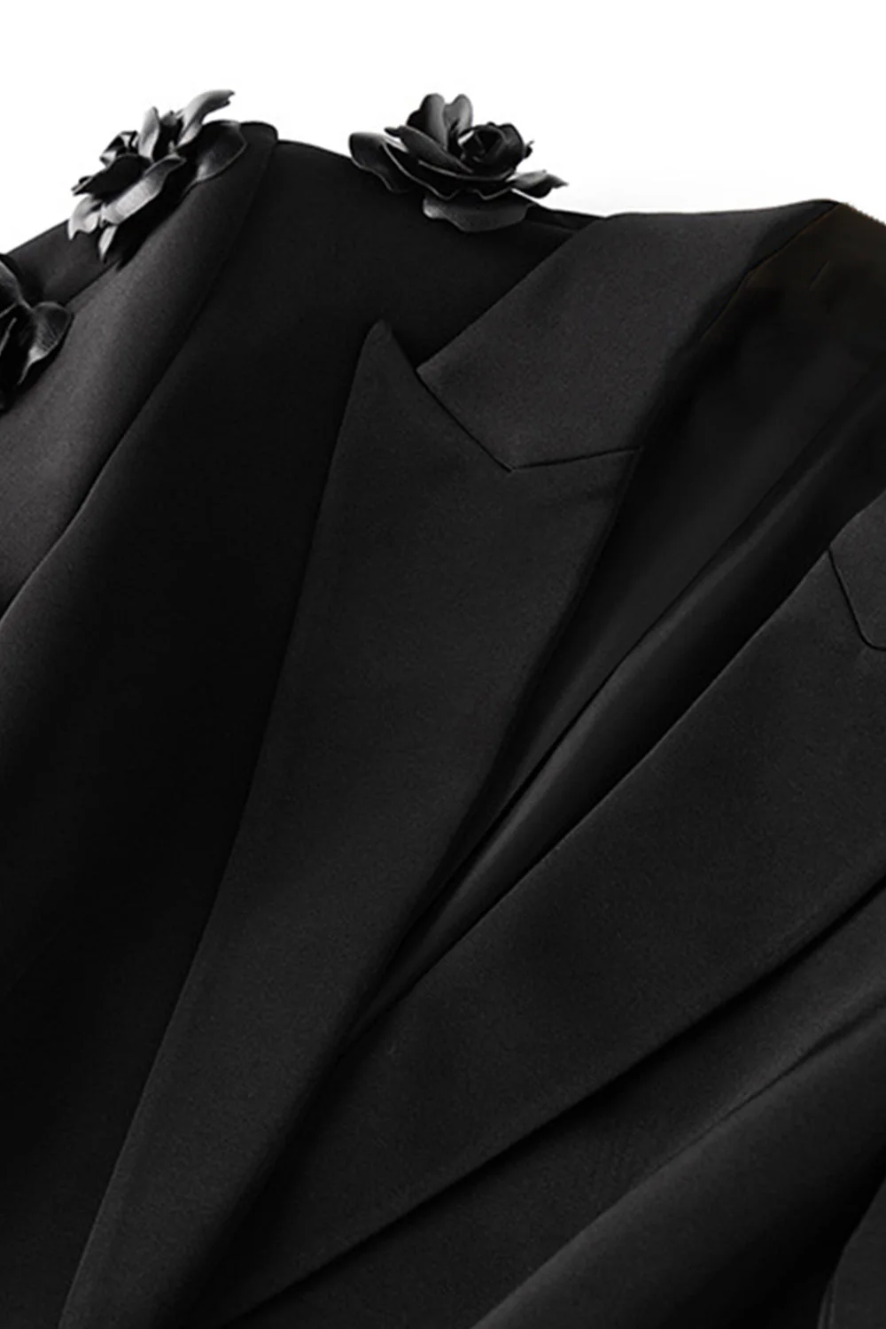 Black 2 Piece Peak Lapel Women Formal Suits - Image 3