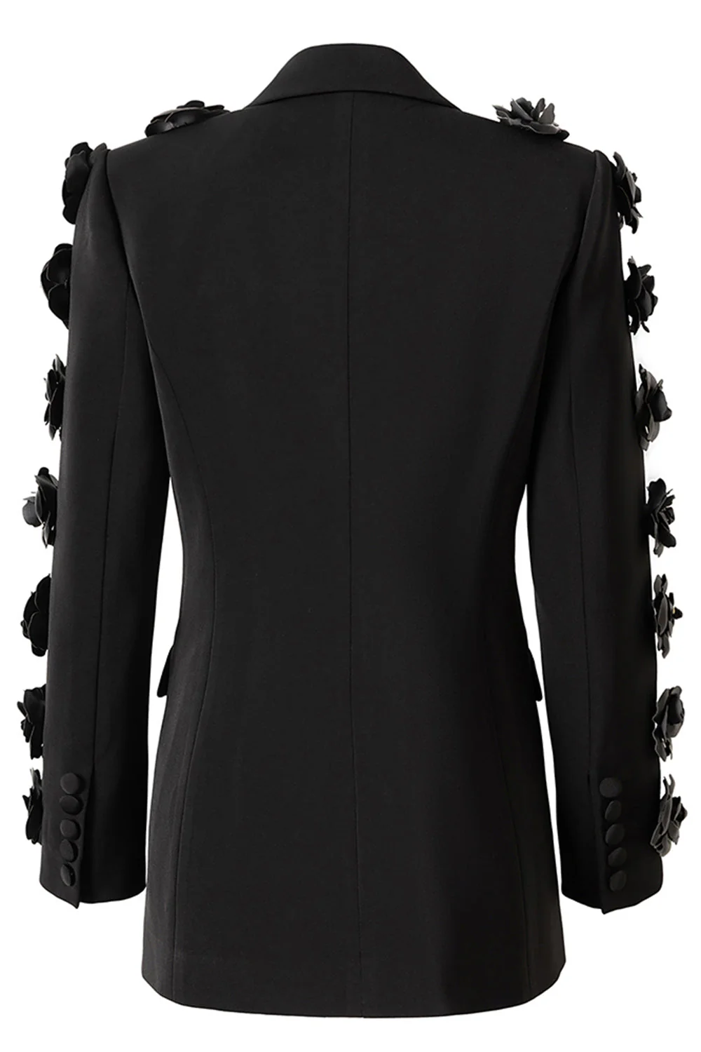 Black 2 Piece Peak Lapel Women Formal Suits - Image 4