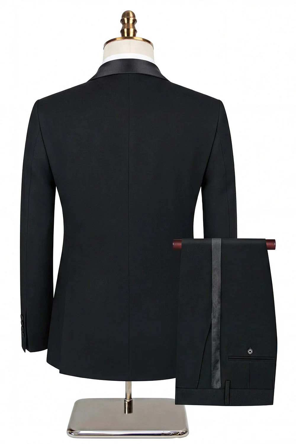 Black 2-piece Shawl Lapel Double-Breasted Men's Suits - Image 2