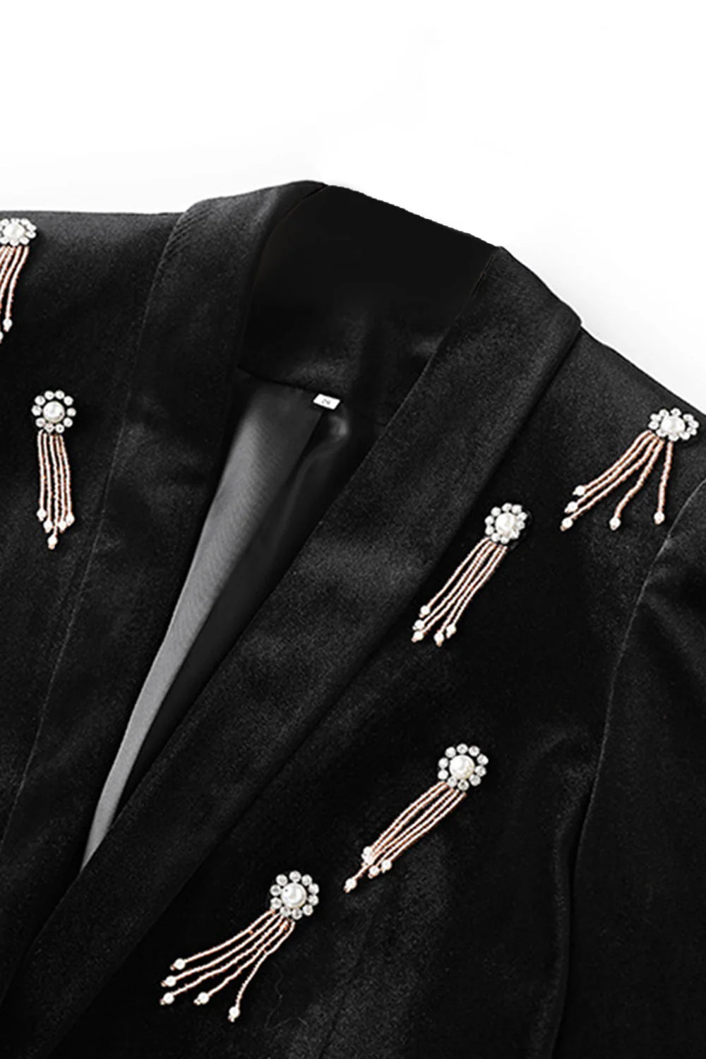 Black 2 Piece Shawl Lapel Women Party Suits - Image 3