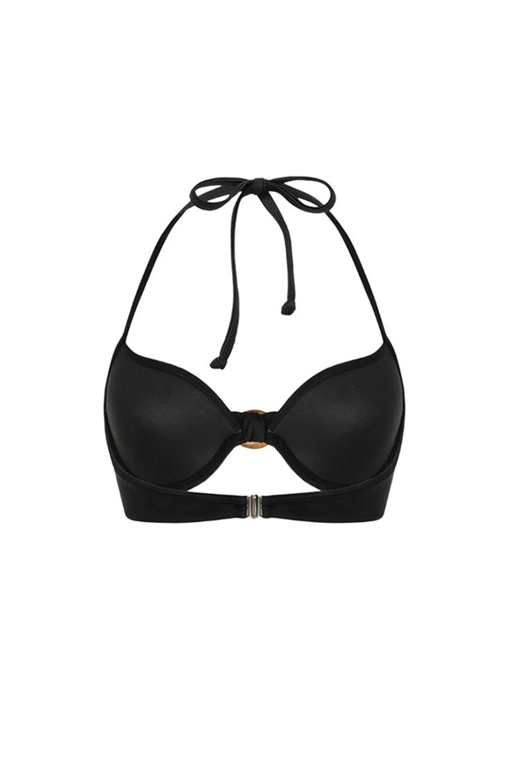 Black Convertible 3 Piece Halter Swimsuit with Cover Up - Image 9