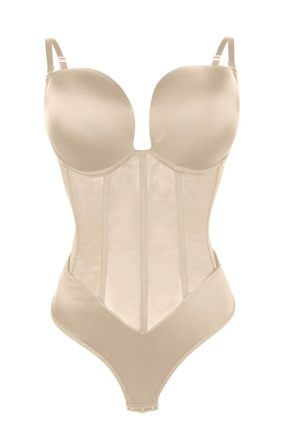 Black Corset Tummy Control Butt Lifting Bodysuit Shapewear - Image 3