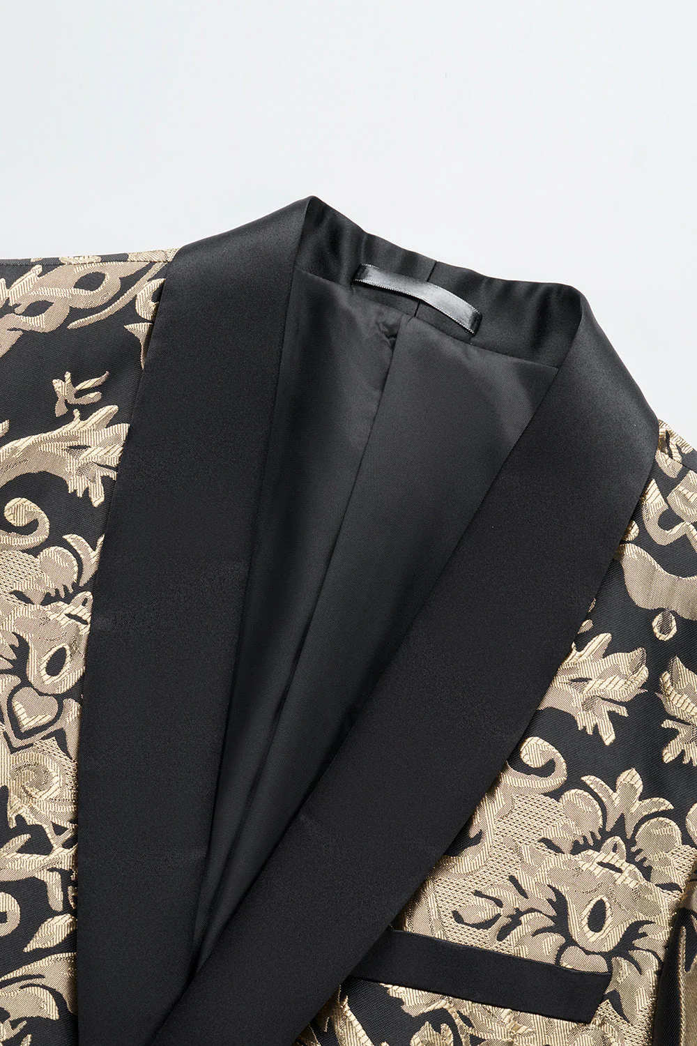 Black Golden Embroidery Men's Blazer - Image 6