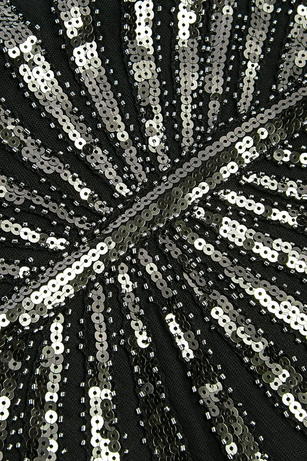 Black Mermaid 1920s Sequined Flapper Dress - Image 4
