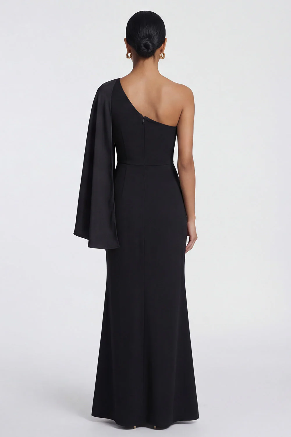 Black One Shoulder Mermaid Long Mermaid with Slit - Image 2