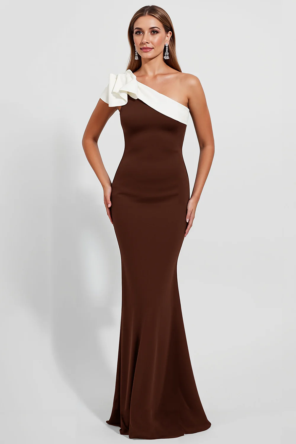 Black Mermaid Satin Long Evening Dress - Image 7