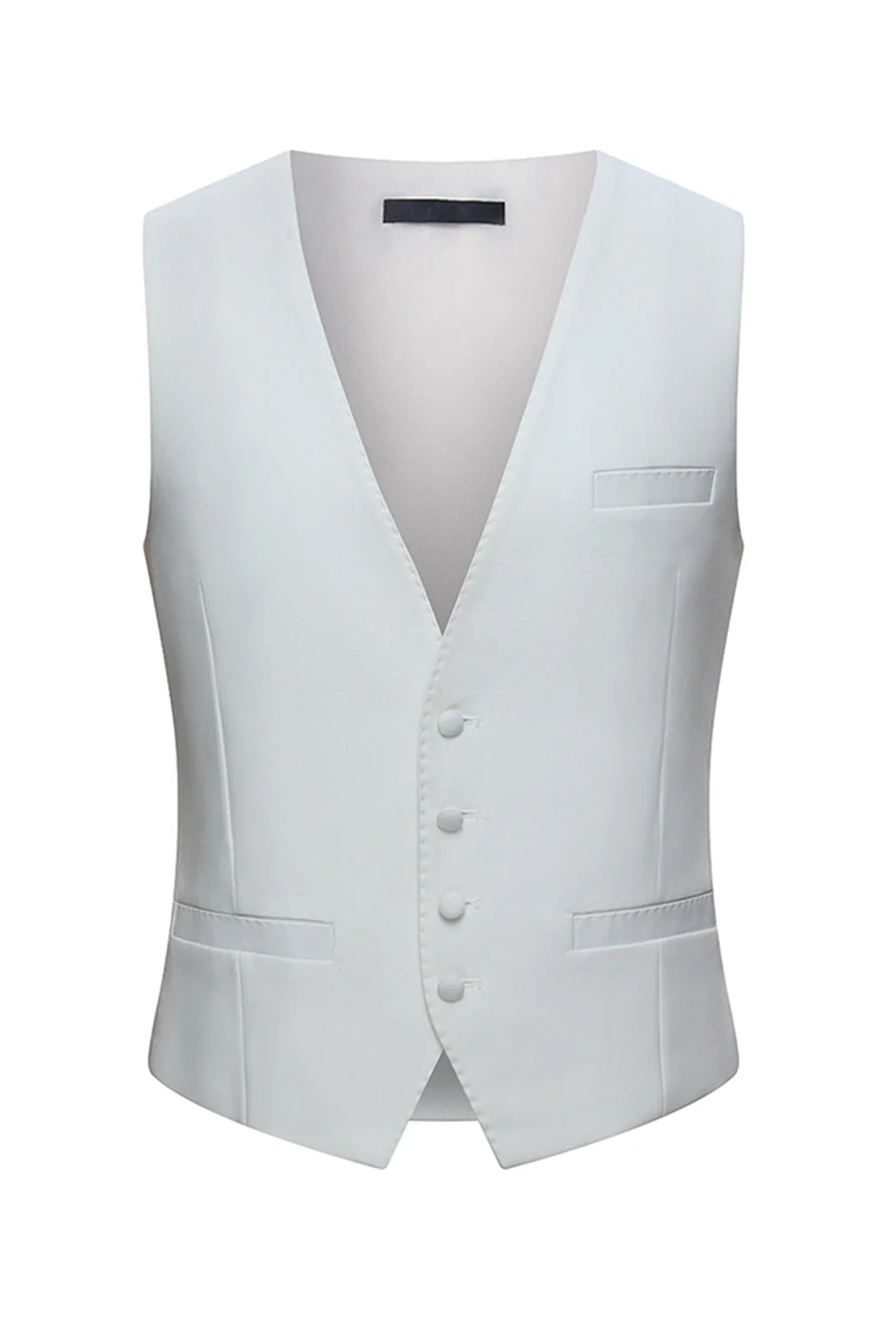 Black Peak Lapel Double Breasted Men's 3 Piece Tuxedo - Image 5
