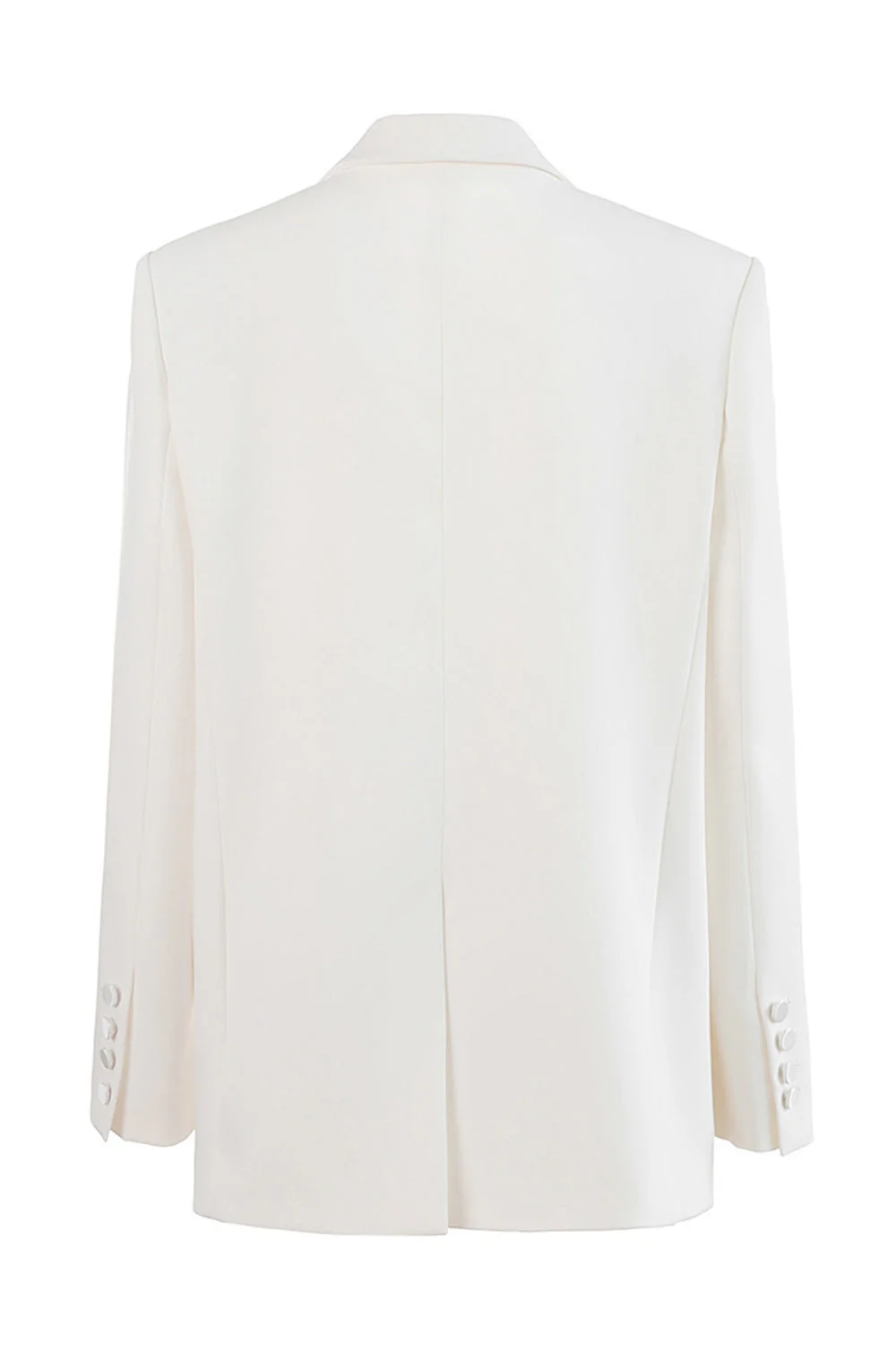 Black Peak Lapel One Button Satin Blazer - Image 8