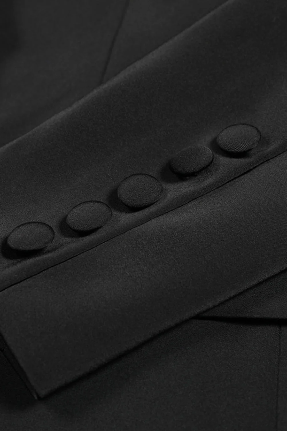 Black Peak Lapel Single Breasted Women Prom Blazer with Sequins - Image 4