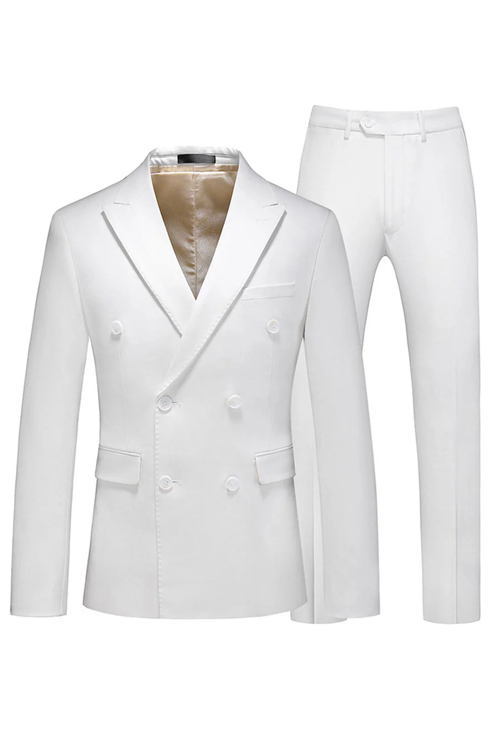 Black Peaked Lapel 3 Pieces Satin Men's Prom Suits - Image 11